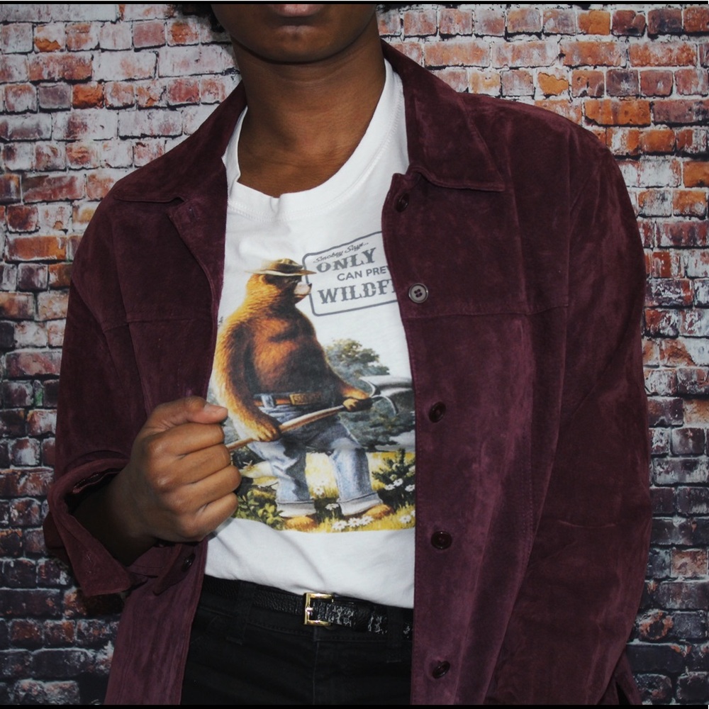 100% Leather Vintage Wine Jacket
